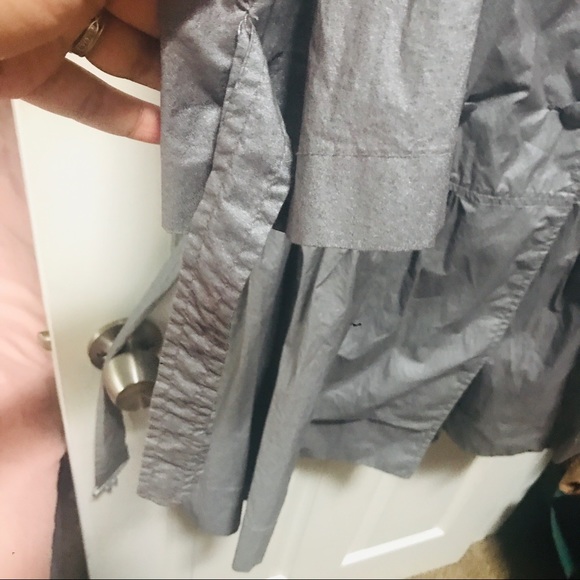 All Saints Metallic trench coat gray vintage 10 - Picture 7 of 10